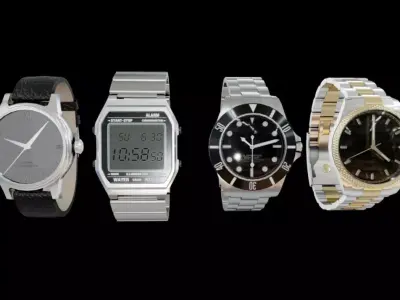 Watch Pack 01 Low-poly 3D model
