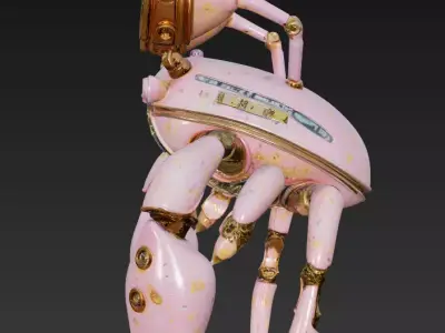 Luxury Mecha Crab - Fashion Robotic Sculpture 3D Model 3D print model
