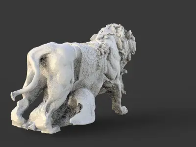 Lion sculpture Fantasy  3D model