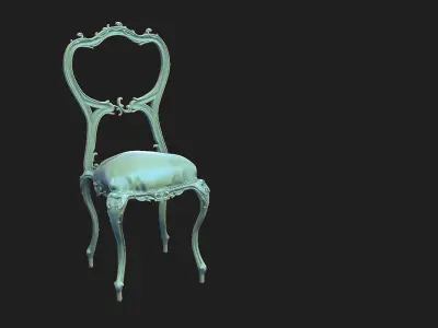 vintage chair 2 Low-poly 3D model