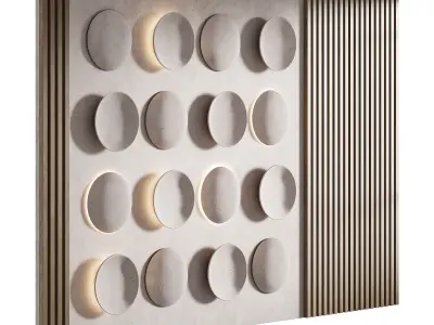 3d Wall Panel 2 Headboard 3D model purchase