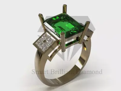 Luxury printable jewelry cad woman ring model jr00340 3D print model