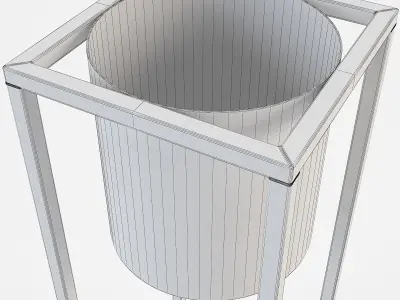 Plant Pot DETLEF - W15xL15xH50cm - JYSK 3D model