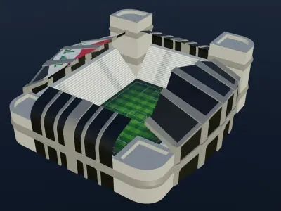 Football Stadium - Iraq Low-poly 3D model