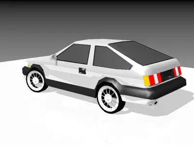 AE86 Toyota Corolla Levin Low-poly 3D model
