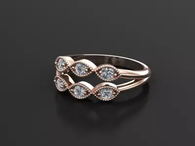 Solitaire Ring Version 1 SR60 3D model