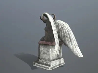 woman angel Low-poly 3D model