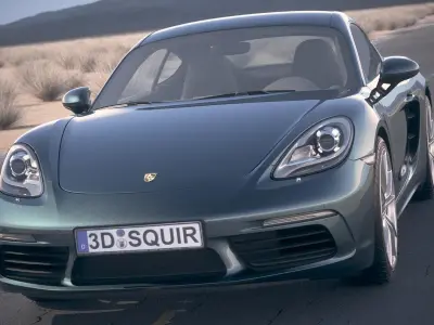 Porsche 718 Cayman 2017 DesertStudio 3D model