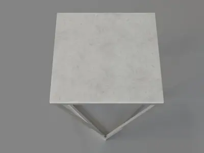Jasmine Side Table White 3D model