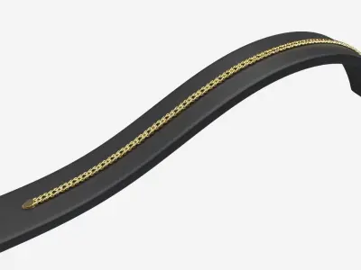 Bracelet Curved Leather Display Holder Stand 3D model