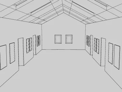 ART GALLERY 2 Museum Interior 3D 3D model