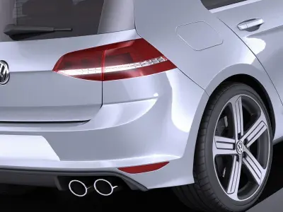 Volkswagen Golf VII R 5-door 2015 VRAY 3D model