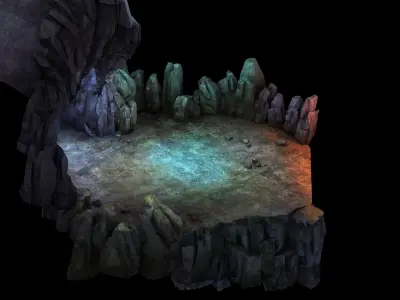 Stone Dragon Restless - Platform 01 3D model