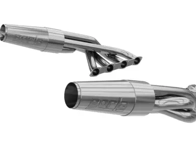 Borla 17036 dragster exhaust headers Low-poly 3D model