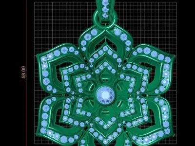 FLORAL ELEGANCE LOCKET SET 3D PRINTABLE MODEL 3D print model