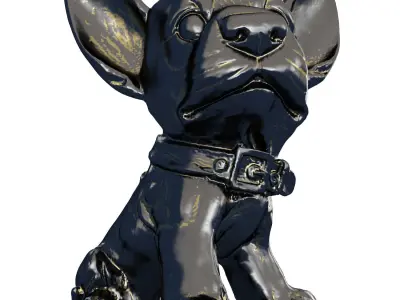Dog figurine 3D model