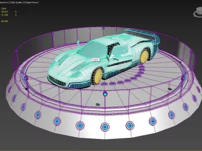 Maserati MC12 Low-poly 3D model