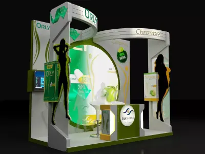  Booth Exhibition Stand a267b 3D model