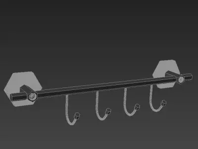 Orchid Diamond Hanger Quadripartite 3D model