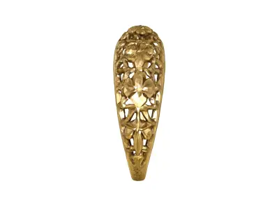 Floral ring 3D print model 2