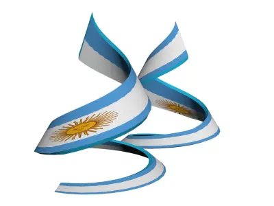 Argentine Flag helix structure 3D model