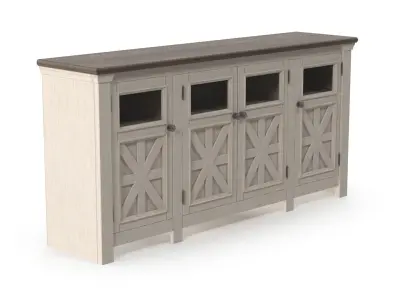 Tv Stand - 4 doors Low-poly 3D model