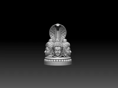 Lord Shiva Face Car Decoration 3D print model