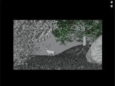 Stylized Volumetric Scene in Blender with Deer 3D model