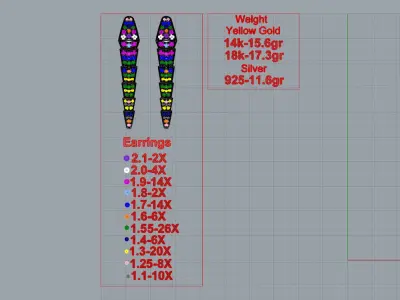 Bvlgari Earrings  3D print model