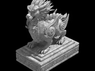 Stone China - Stone Carving - Shishi 65 3D model