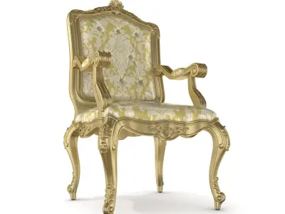 Best Luxury Arm Chair Classic 3D model