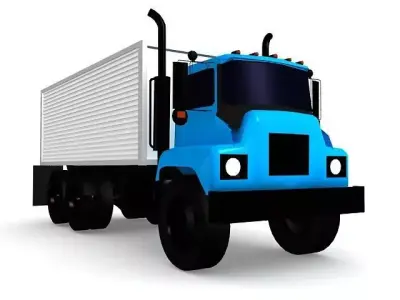 Van truck 3D Model-27 Low-poly 3D model