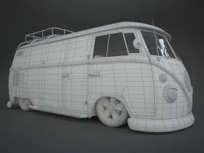 VW T1 Custom Bus 3D model