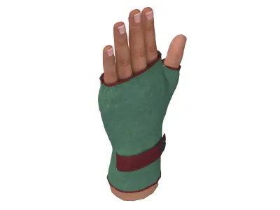 fingerless gloves 1 3D model