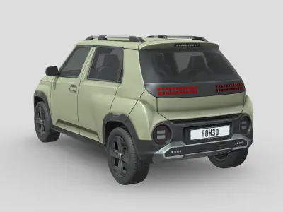 Hyundai Inster 2025 Low-poly 3D model