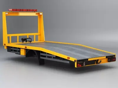 Car Transporter Flatbed Tow Truck Body Low-poly 3D model