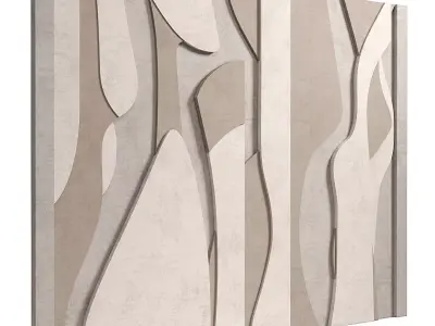 Decorativ panel wave 36 3D model