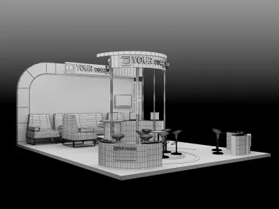 Booth Exhibition Stand a579a 3D model
