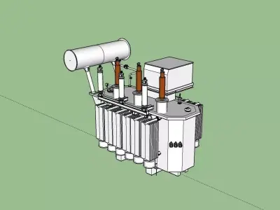 Electrical transformer 3D model