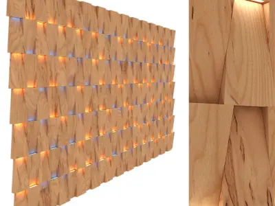 3d Wall Panel light variation 3D model