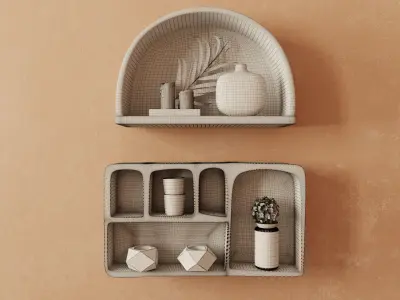 ISOBEL WALL SHELVES 3D model