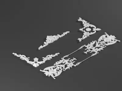 4 ornamental classic decoration 3d model kitbash vol 38 3D model