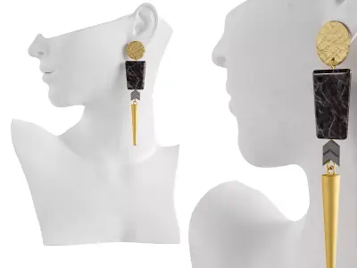 Boutique Jewelry Mannequin Display Stand 001 3D model