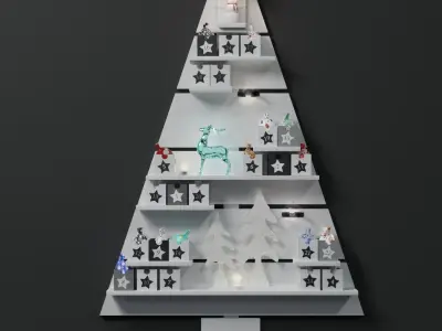 Christmas Decoration Set 3D model 3D model