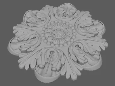 Central decor ornament for furniture 3D model 376