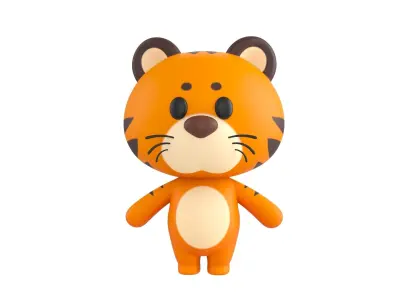 Character128 Rigged Tiger 3D model