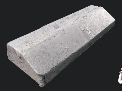 Concrete Borders Pack 01 - Stonelake3D Low-poly 3D model