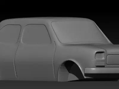 Fiat 127  scale 1-160 3D print model