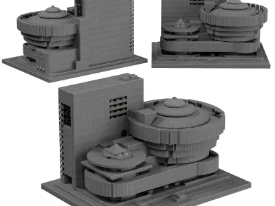 Lego Architecture Set 21035 - Solomon R Guggenheim Museum 3D model