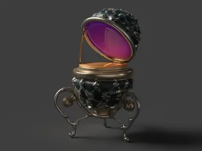 Russian  Faberge egg  Low-poly 3D model